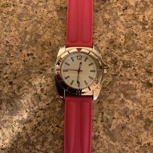 Pink watch rubber band